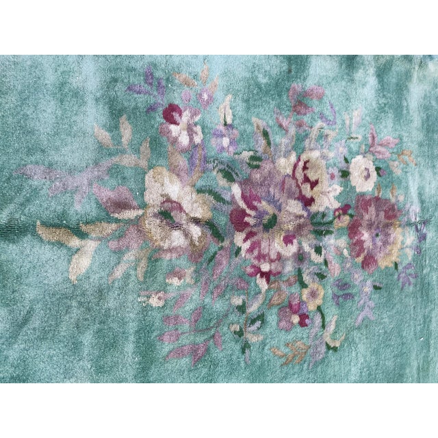 Green Mid 20th Century Vintage/Antique Art Deco Chinese Oriental Carpet Over Size 11'8 X 19'8" For Sale - Image 8 of 12