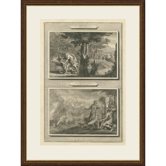 This original copper engraving from Pieter Mortier's illustrated Bible, published in Amsterdam circa 1700, shows two Old...