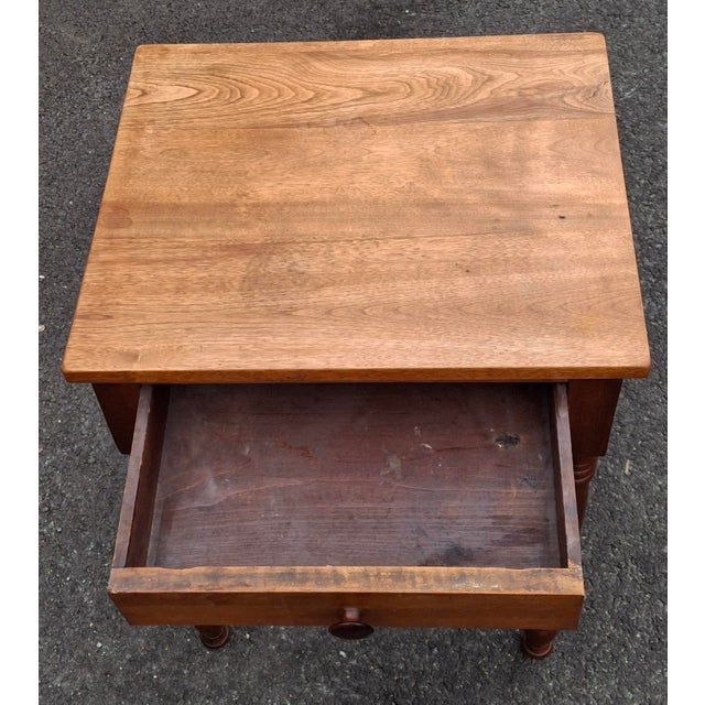Early 20th Century American Style Mixed Fruitwood Single Drawer Work Table For Sale - Image 4 of 10