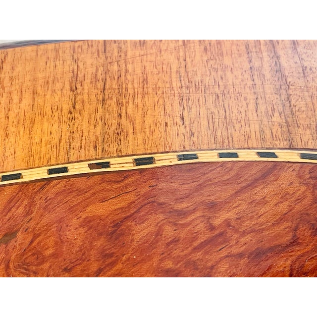 French Louis XV Style Chest of Drawers in Elm Burl and Walnut, 1940s For Sale - Image 6 of 18