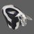 Mid-Century Modern Italian Hand-Blown Art Glass Spotted Black & White Cow Paperweight Figurine For Sale - Image 3 of 10
