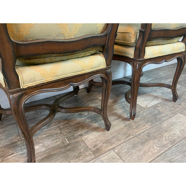 Early 20th Century Pair of Louis XVI Arm Chairs For Sale - Image 9 of 11