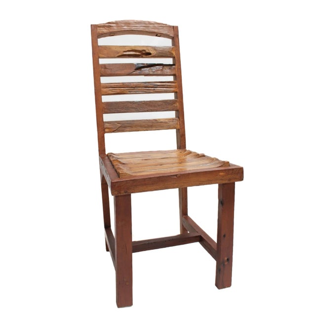 1960s Farmhouse Solid Wood Chairs, Set of 8 For Sale - Image 5 of 11