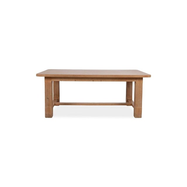 Marktex Wooden Dining Table, Brown Pine, 100 X 200 Cm For Sale - Image 10 of 12