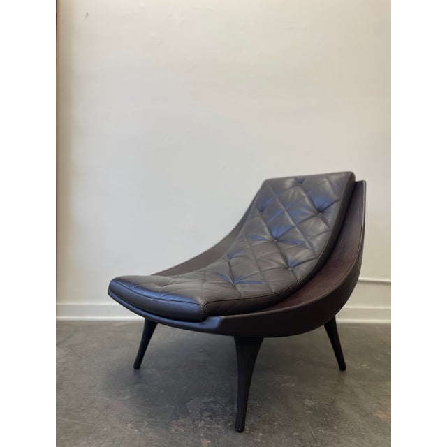 Brown 1990s Modern Carolina Lounge Chair by Doriana & Massimiliana Fuksas For Sale - Image 8 of 14