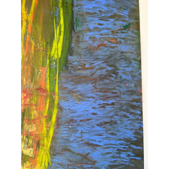 Contemporary "Grass Three" Contemporary Original Abstract Expressionist Oil Painting by Lisa Lightman For Sale - Image 3 of 5