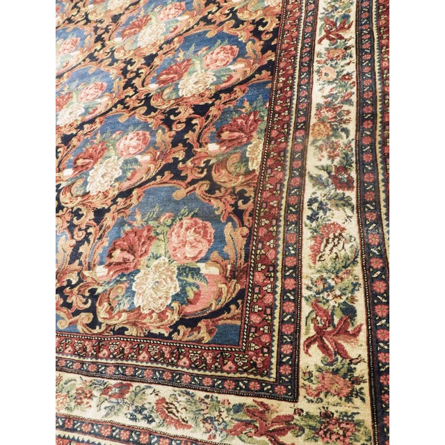 Red Genuine Hand Knotted Authentic Antique Persian Bijar Rug - 11'7"x 15'5" For Sale - Image 8 of 13