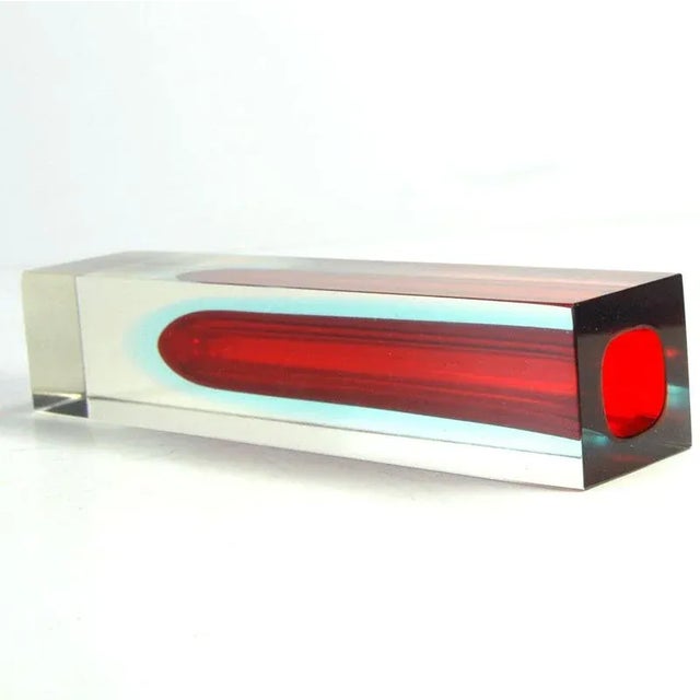 Red Sommerso Vase by Alessandro Mandruzzato, 1960s For Sale - Image 8 of 11