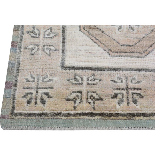 Oushak Hand Knotted Wool Rug, 2'8"x12'8" For Sale - Image 4 of 4