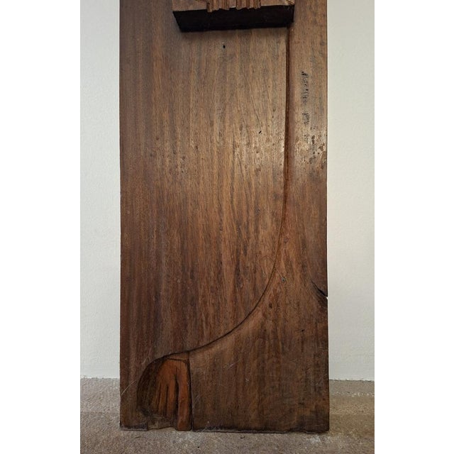 Modernist Wall Sculpture in Carved Wood, 1971 For Sale - Image 6 of 7