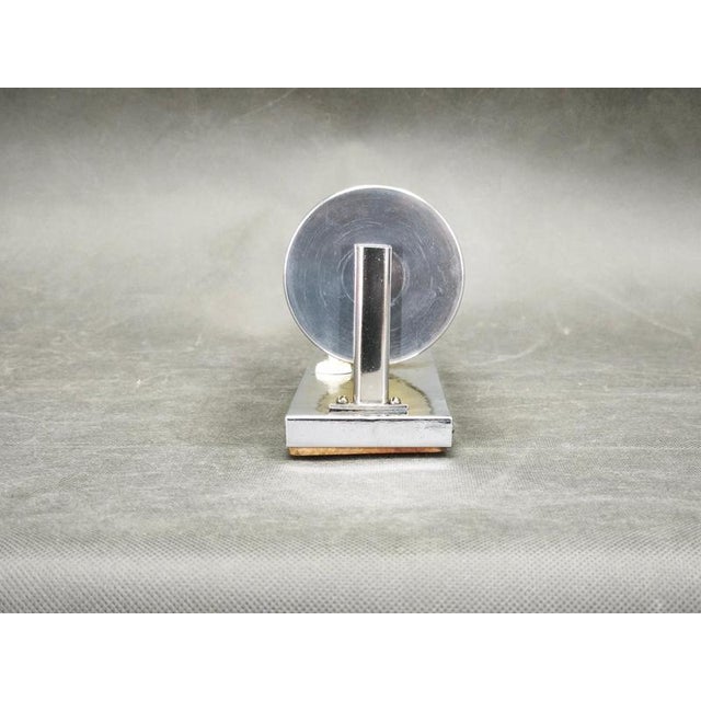 Cream Vintage Bauhaus Chrome Wall Light with Cream Opaline Glass, Czechoslovakia, 1930s For Sale - Image 8 of 11