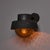 1970s Patinated Metal and Textured Amber Glass Outdoor Sconce Attributed to Hans Agne Jakobsson Executed in richly...
