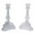 Tiffany & Co. Clear Crystal Candlesticks With Dolphin Motif-a Pair For Sale