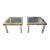 Pair of MCM Polished Steel & Brass Side, Accent, or Coffee Tables For Sale