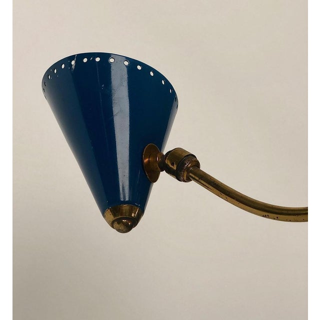 1950s Italian Chandelier in Brass and Enamel, 1950s For Sale - Image 5 of 17