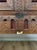 Brown Antique Indian Dowry Chest 19th Century Brass Studs Iron Medieval Style Console For Sale - Image 8 of 12