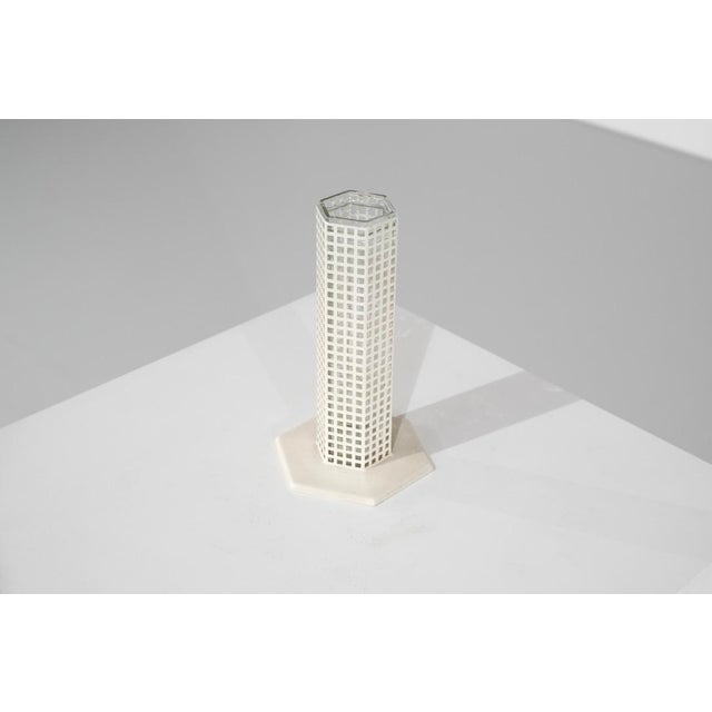 Skyscraper Vase by Josef Hoffmann for Bieffeplast, Italy, 1980s For Sale - Image 6 of 13