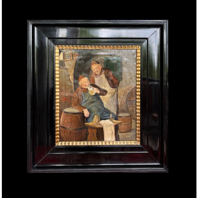 A. Gabriel, Figurative Composition, 1920s, Oil Painting on Canvas, Framed For Sale - Image 4 of 4
