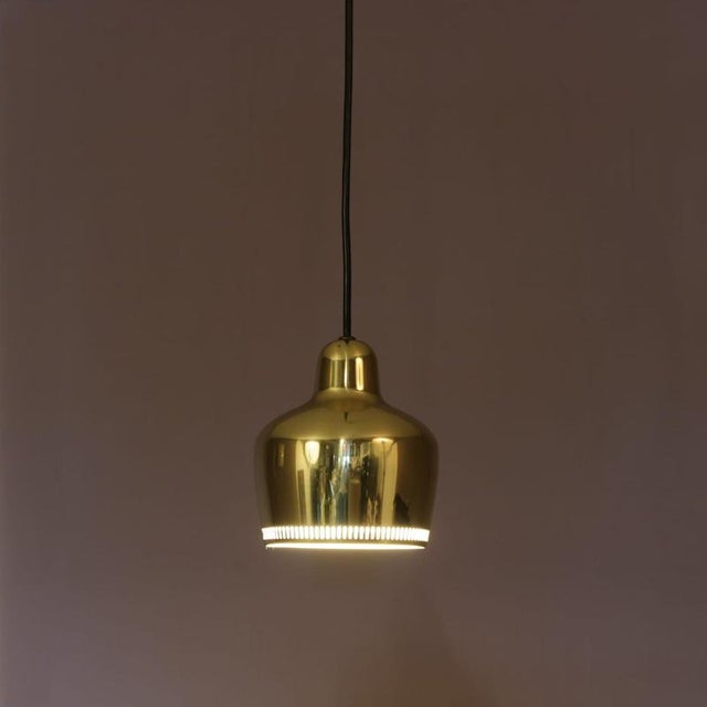 Vintage Hanging Lamp by Alvar Aalto for Louis Poulsen, 1950s For Sale - Image 3 of 8