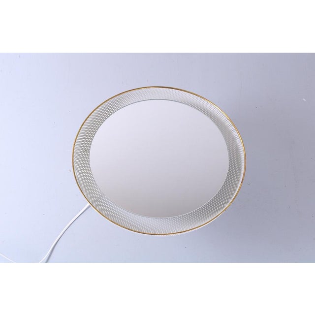 White Perforated Metal Back Lit Mirror by Mathieu Matégot for Artimeta, 1950s For Sale - Image 18 of 18