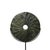 This striking jade bi disc, a symbol of ancient craftsmanship, stands poised on a sleek black metal stand, its circular...