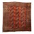 Ersari Burnt Orange, Copper, Rust, Camel & Indigo Square Rug - 8.7 x 9.2 For Sale