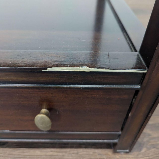 Restoration Hardware Two Drawer Nightstand For Sale - Image 11 of 14