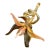 1930s Murano Hand Blown Fall Flower Sculpture For Sale