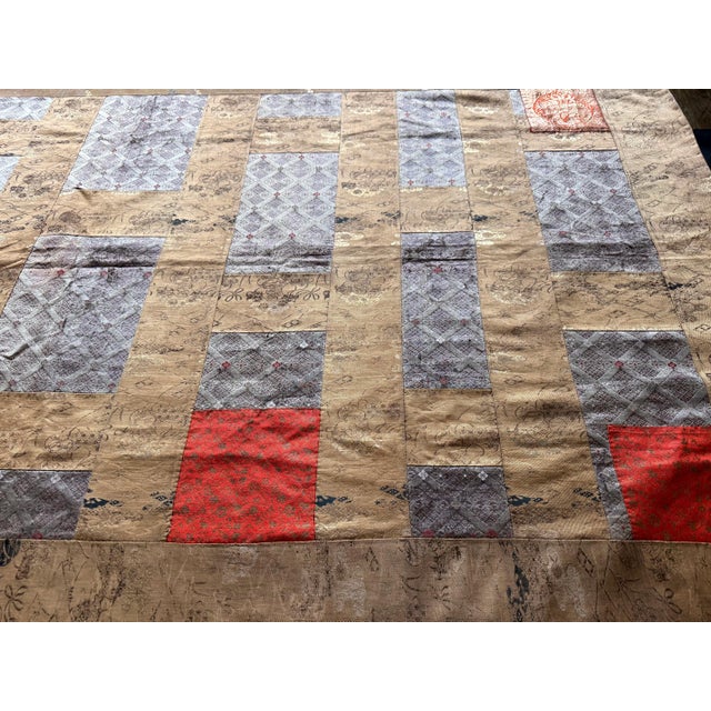 Antique Japanese Silk Kesa Monk's Robe with Patchwork Meiji Era For Sale - Image 10 of 16
