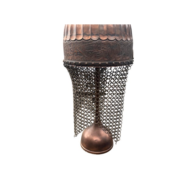 Talismanic Fluted Copper Seljuk Helmet For Sale - Image 11 of 13