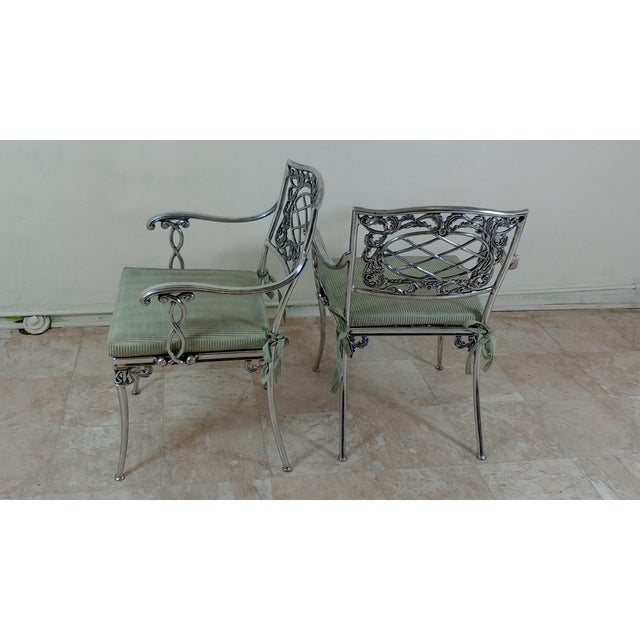 French French Aluminum Side Chairs - A Pair For Sale - Image 3 of 11