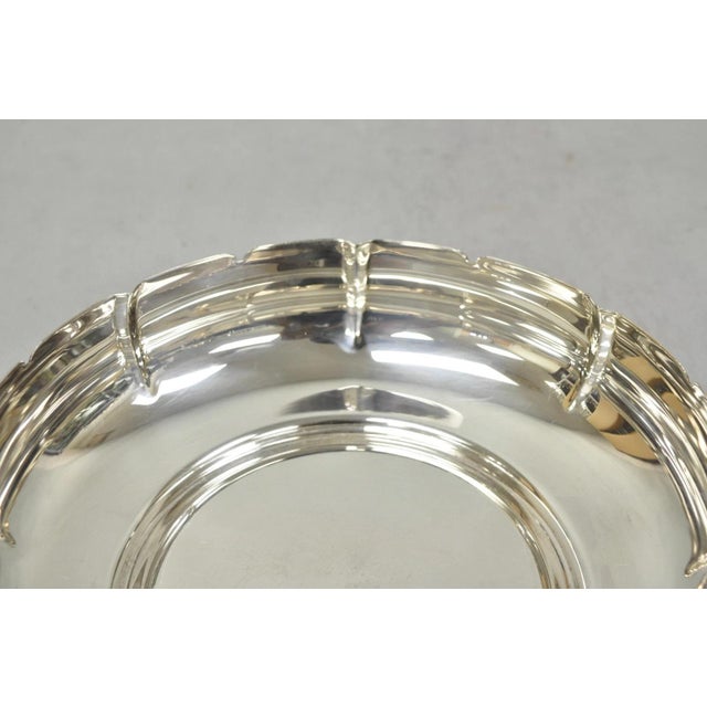 Vintage Lundt M-85 Silver Plated Round Scalloped Serving Candy Dish Bowl For Sale In Philadelphia - Image 6 of 10