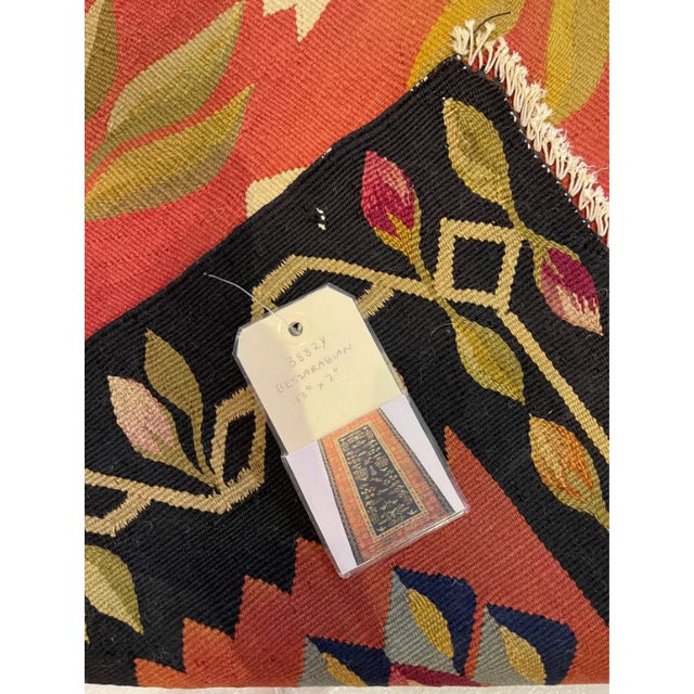 Traditional 1940s Nomad Botanical Style Bessarabian Rug For Sale - Image 3 of 4