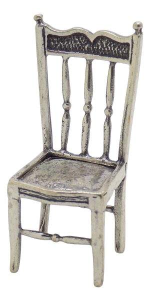 Vintage Italian Handmade Genuine Sterling Silver 925 Chair Figurine, 1970s