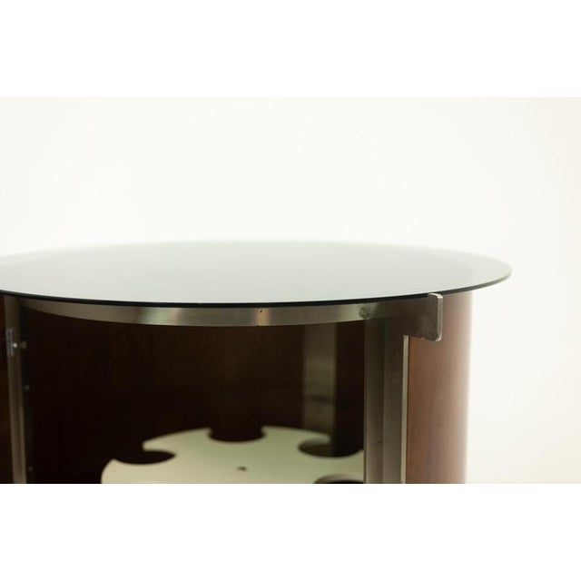 Round Coffee Table with Built-in Bar by Eugenio Gerli for Tecno, 1960 For Sale - Image 8 of 10