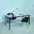 Minimalist Dining Table in Glass and Metal, 1980s For Sale - Image 6 of 18