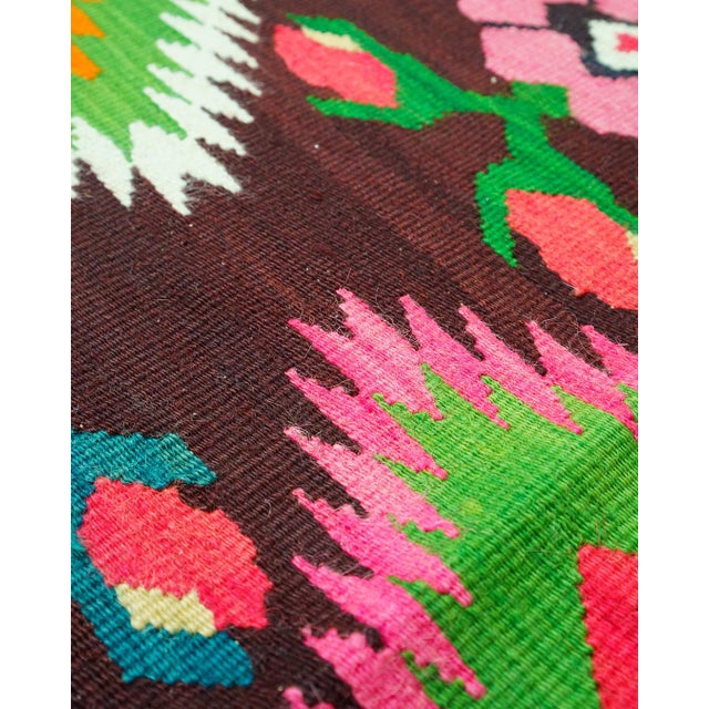 Vintage Romanian Oltenia / Muntenia-Style Handwoven Wool Flatweave Runner Rug, 1960s For Sale - Image 9 of 16