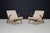 Sculptural Oak Lounge Chairs, Europe, 1960s, Set of 2 For Sale - Image 3 of 14