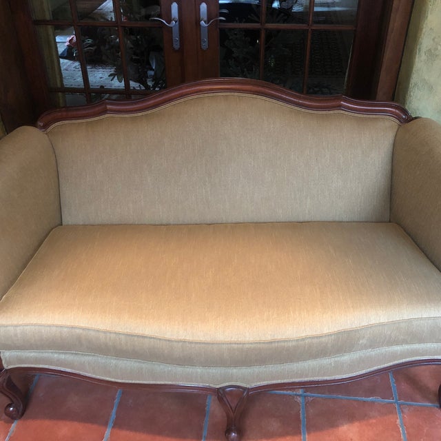 Ethan Allen French Style Evette 71" Settee Sofa | Chairish