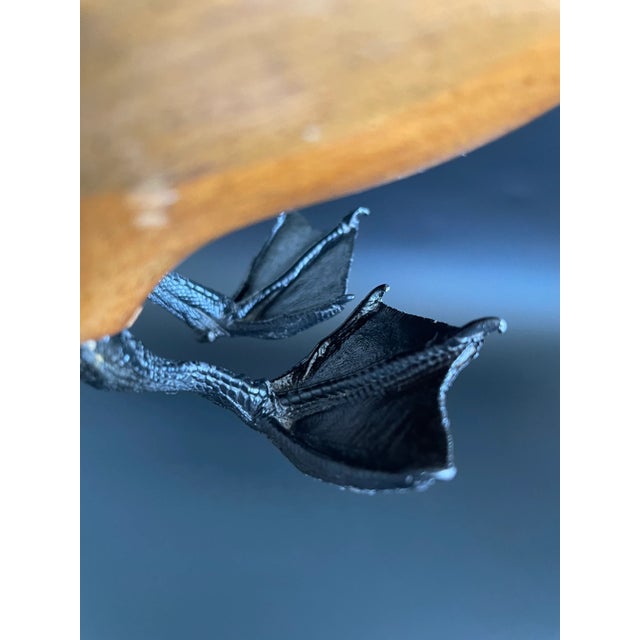 Vintage Hand Carved & Painted Canada Goose in Drinking Position Wood Decoy For Sale - Image 10 of 12