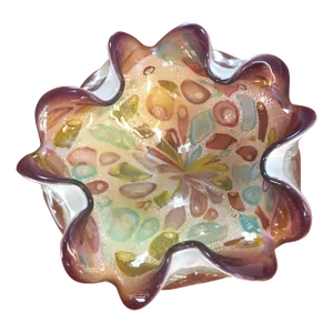 Murano Attributed Italy Hand Blown Art Glass Bowl
