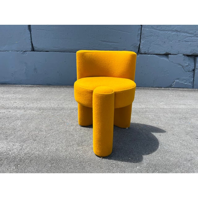 Set of Nine Modern Designer Chairs, Sunflower Yellow For Sale - Image 10 of 12