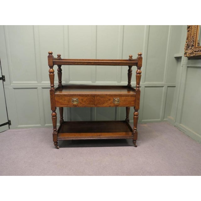 Victorian Oak Three-Tier Buffet For Sale - Image 5 of 8