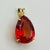 1980s Vintage Clyde Duneier 10k Gold 13-Carat Padparadscha Sapphire Pear Pendant For Sale - Image 5 of 12