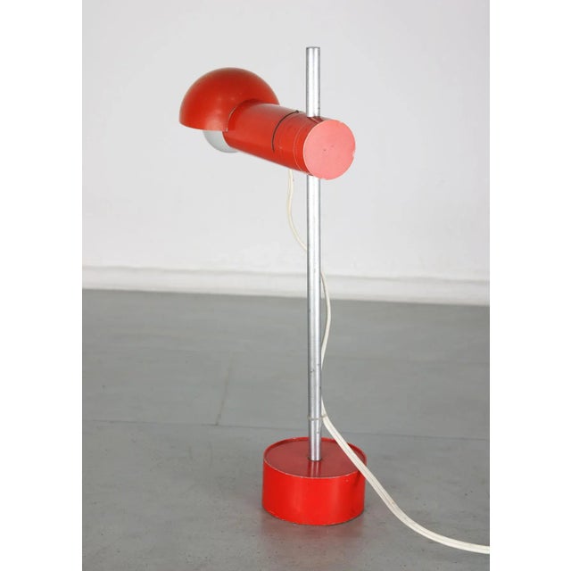 Small Vintage Red Table Lamp For Sale - Image 6 of 11