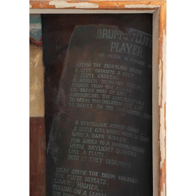 Mid 20th Century Charles Blum "Drum & Flute Player" Oil on Masonite For Sale - Image 5 of 8