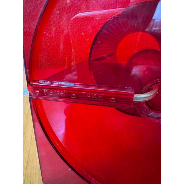Table Lamp in Red Transparent Polycarbonate by Ferruccio Laviani for Kartell, 2003 For Sale - Image 15 of 16