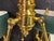 1980s Bouillotte Style Brass 3 Arm Chandelier With Green Tole Shades by Lightolier For Sale - Image 15 of 16