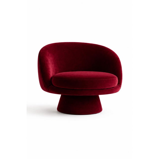 Batik Burgundy Velvet Chair by Alexandre Ligios For Sale - Image 9 of 12