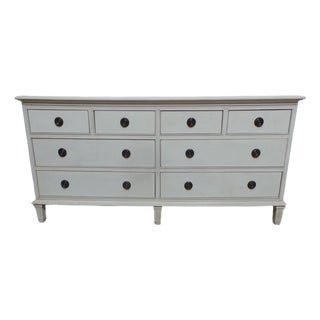 Gustavian Style 8 Drawer Dresser For Sale